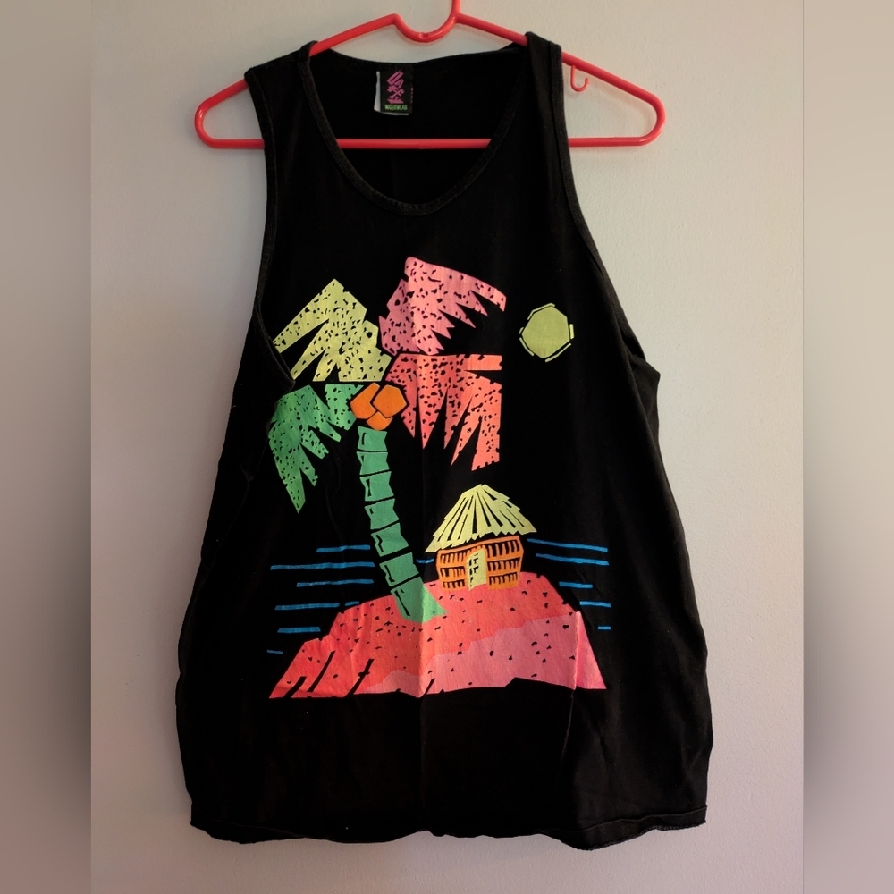 Vintage 80s/90s Palm Tree Beach Graphic Tank Top